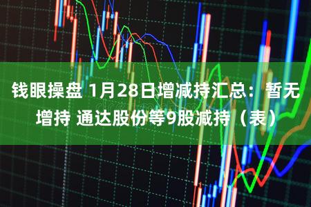 钱眼操盘 1月28日增减持汇总：暂无增持 通达股份等9股减持（表）